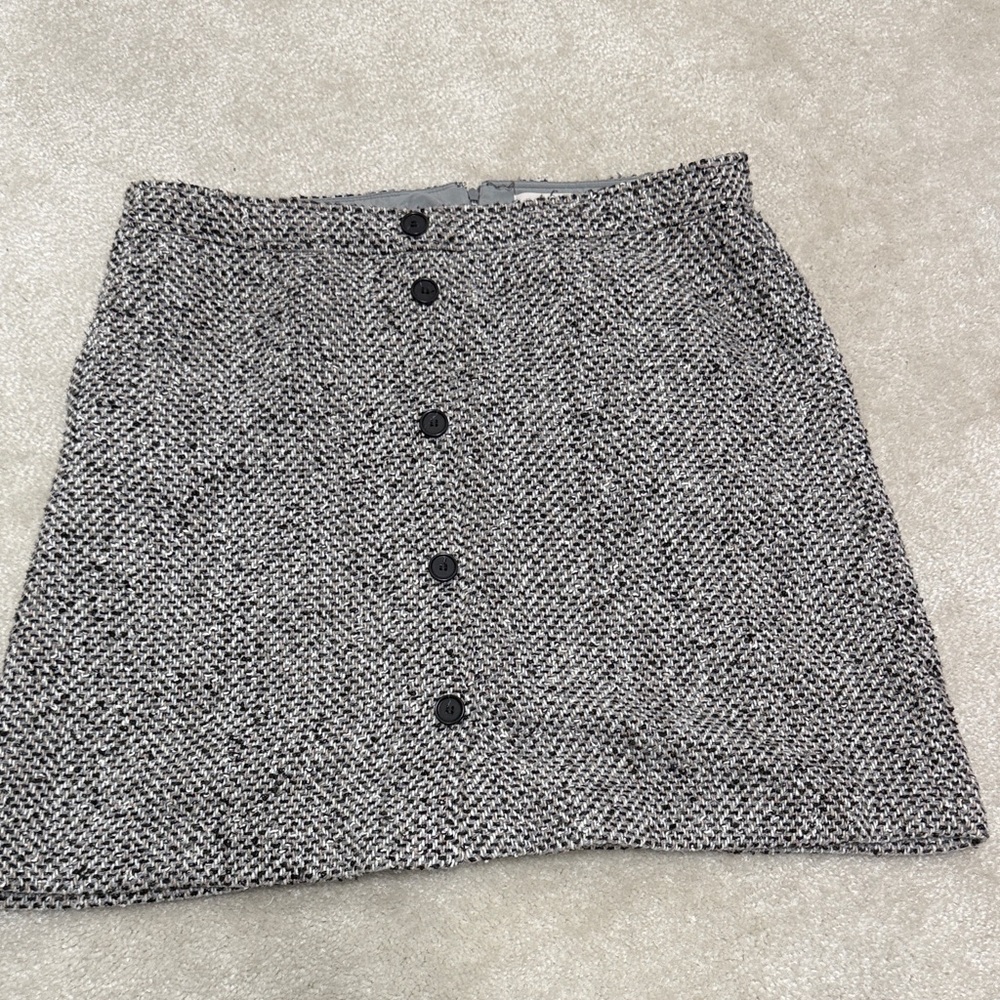 LOFT Black and White A-Line Skirt size 14